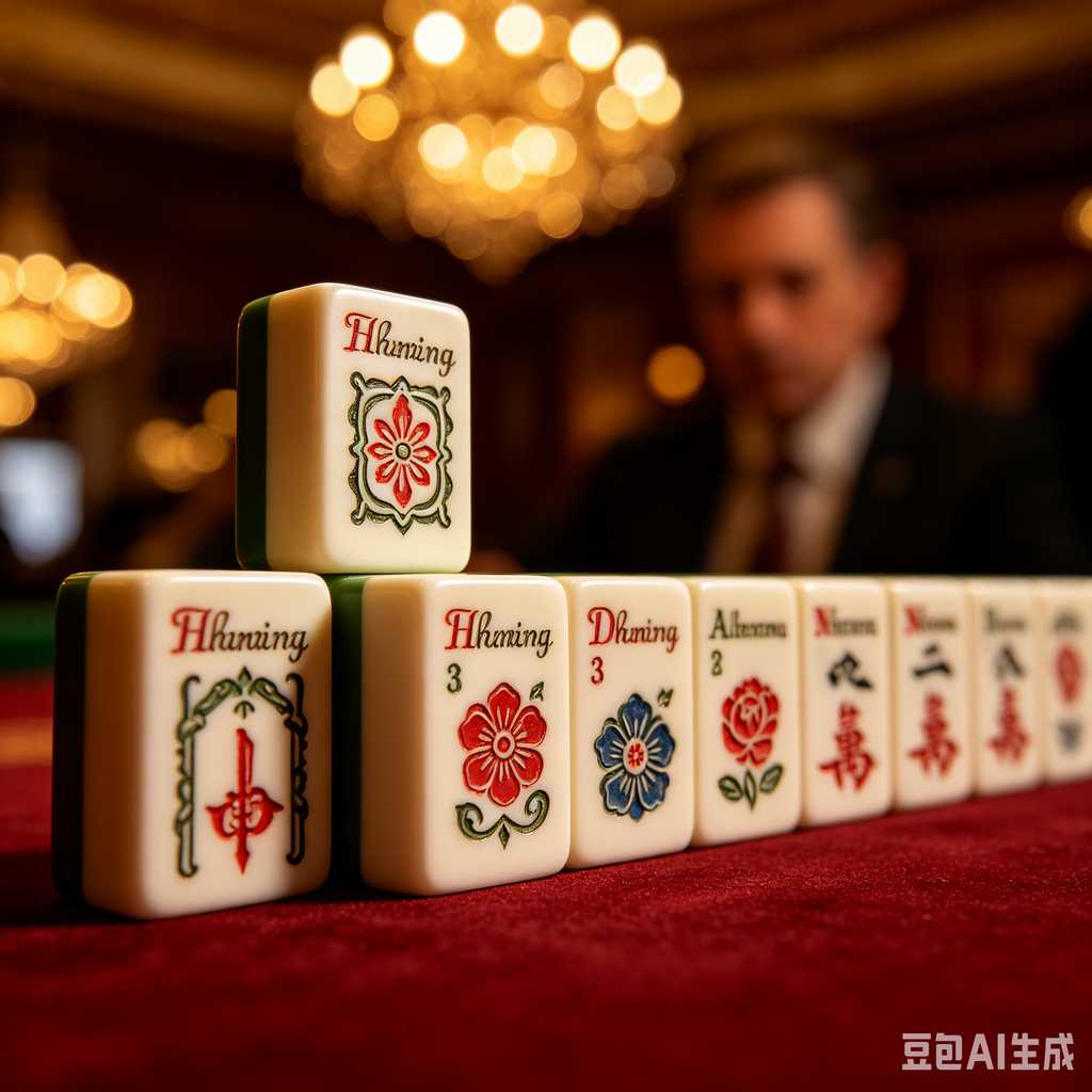 artistic mahjong tiles set
